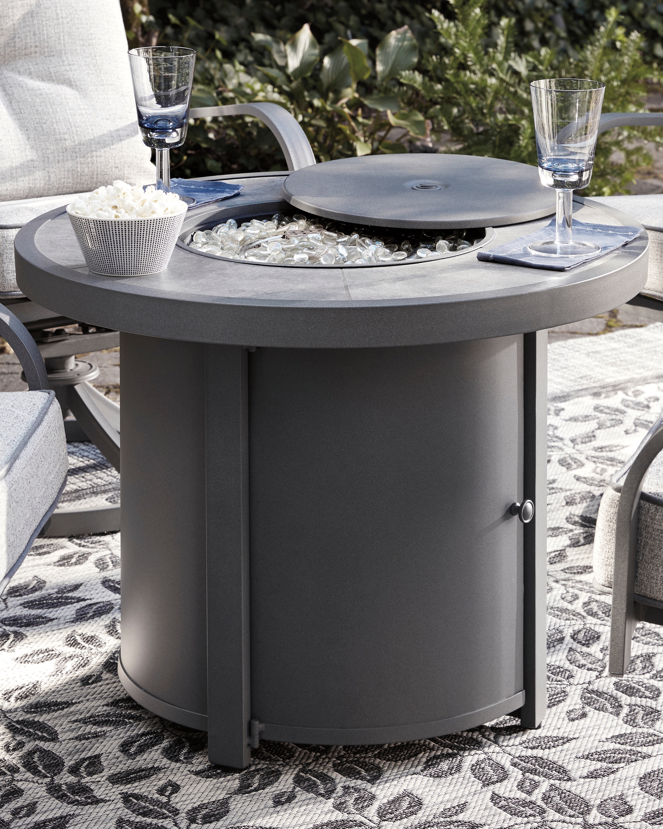dining table fire pit on Donnalee Bay Fire Pit Table Mackenzie Furniture