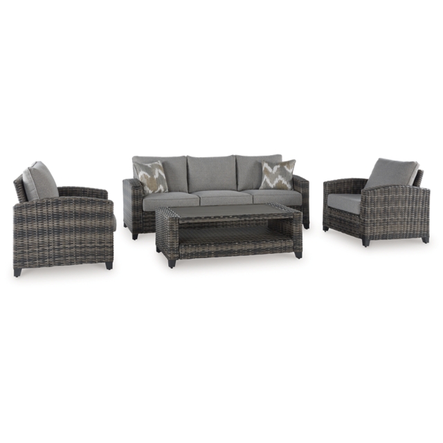Oasis Court 4-Piece Outdoor Conversation Set