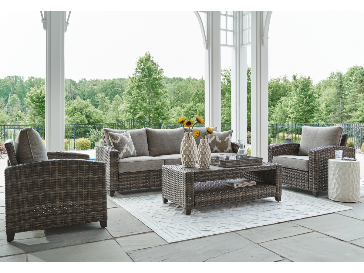 Oasis Court 4 Piece Outdoor Conversation Set Ashley