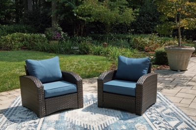 P340-820 Windglow Outdoor Lounge Chair with Cushion, Blue/B sku P340-820