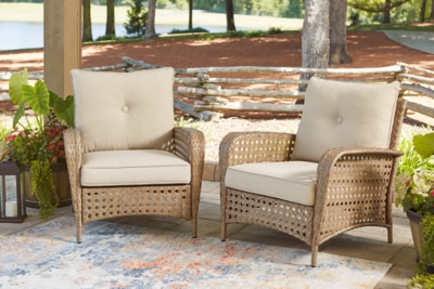 P345-820 Braylee Outdoor Lounge Chair (Set of 2), Driftwood sku P345-820