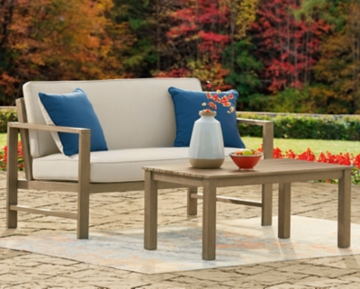 Picture of Fynnegan Outdoor Loveseat with Table (Set of 2)