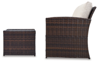 East Brook Outdoor Loveseat with Table (Set of 2)