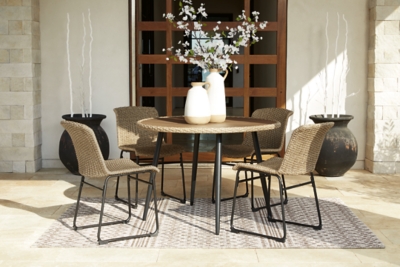 Mesa de comedor de exterior Amaris con 4 sillas