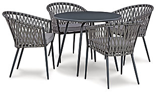 Palm Bliss Outdoor Dining Table and 4 Chairs, , large
