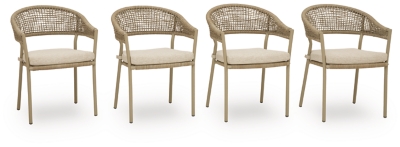 Ocean Park Outdoor Arm Chair with Cushion (Set of 4), , large