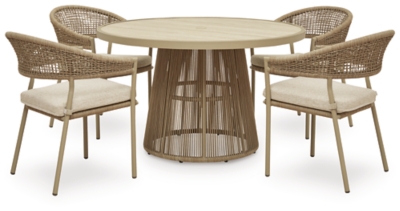 Ocean Park Outdoor Dining Table and 4 Chairs, , large