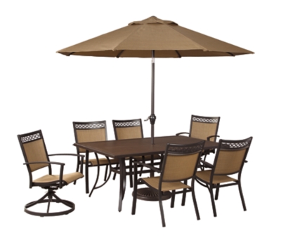 Carmadelia 9 Piece Outdoor Rectangular Dining Set With