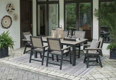 Patio set 6 chairs and online table