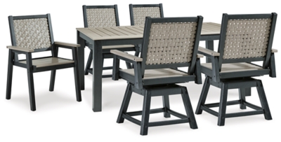 APG-P384625-7P Mount Valley Outdoor Dining Table and 6 Chairs, Dr sku APG-P384625-7P