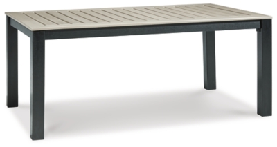 P384-625 Mount Valley Outdoor Dining Table, Driftwood/Black sku P384-625