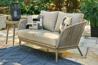 P390-835 Swiss Valley Outdoor Loveseat, Beige sku P390-835