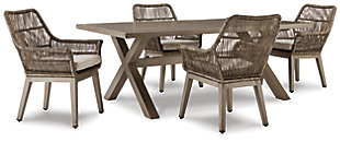 Beach Front Outdoor Dining Table and 4 Chairs, , large