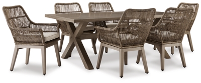 Beach Front Outdoor Dining Table and 6 Chairs, , large