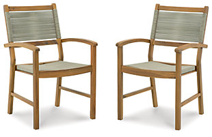 Janiyah Outdoor Dining Arm Chair (Set of 2), , large