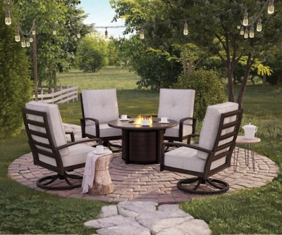 Castle Island Fire Pit Table Ashley Furniture Homestore