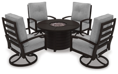 Castle Island Outdoor Fire Pit Table Ashley Furniture Homestore