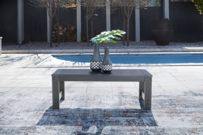 Amora Outdoor Coffee Table, Charcoal Gray