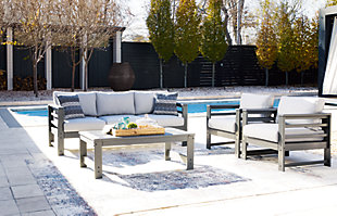 Amora Outdoor Sofa and 2 Chairs with Coffee Table, , rollover