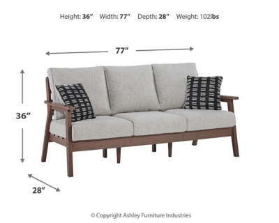 Emmeline Outdoor Sofa with Cushion, , large