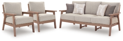 Cliffs Beach Outdoor Sofa with 2 Lounge Chairs, , grid