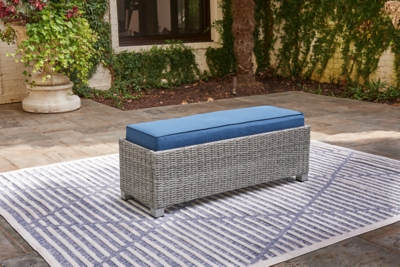 P439-600 Naples Beach Outdoor Bench, Light Gray sku P439-600