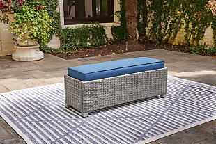 Naples Beach Outdoor Bench with Cushion, , rollover