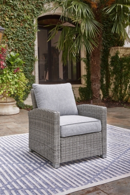 Siesta Aged Teak Outdoor Wicker with Cushions Recliner