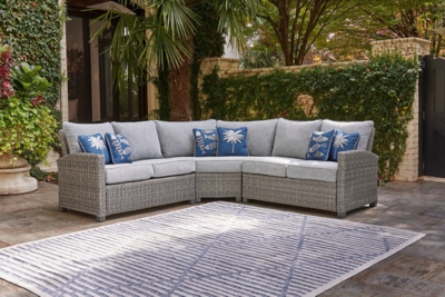 Naples Beach 3-Piece Outdoor Sectional, Light Gray