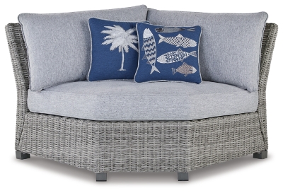 P439-877 Naples Beach Outdoor Corner with Cushion, Light Gr sku P439-877