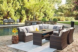 Easy Isle 3-Piece Outdoor Sectional with 2 Chairs and Coffee Table, , rollover