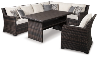 Easy Isle 3-Piece Outdoor Sectional with Chair and Coffee Table, , large