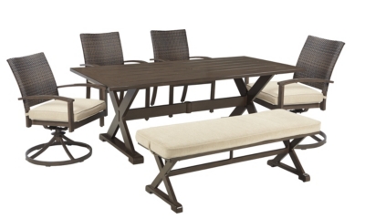 Moresdale 8 Piece Outdoor Rectangular Dining Set Ashley