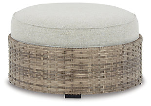 Calworth Outdoor Ottoman with Cushion, , large