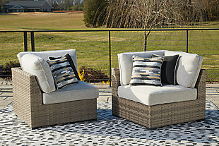 Calworth Outdoor Corner with Cushion (Set of 2), , rollover