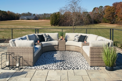 Calworth 9-Piece Outdoor Sectional, , large