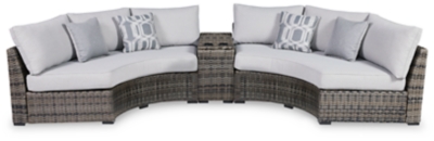 APG-P459-3P Harbor Court 3-Piece Outdoor Sectional, Gray sku APG-P459-3P