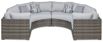 Harbor Court 4-Piece Outdoor Sectional, Gray