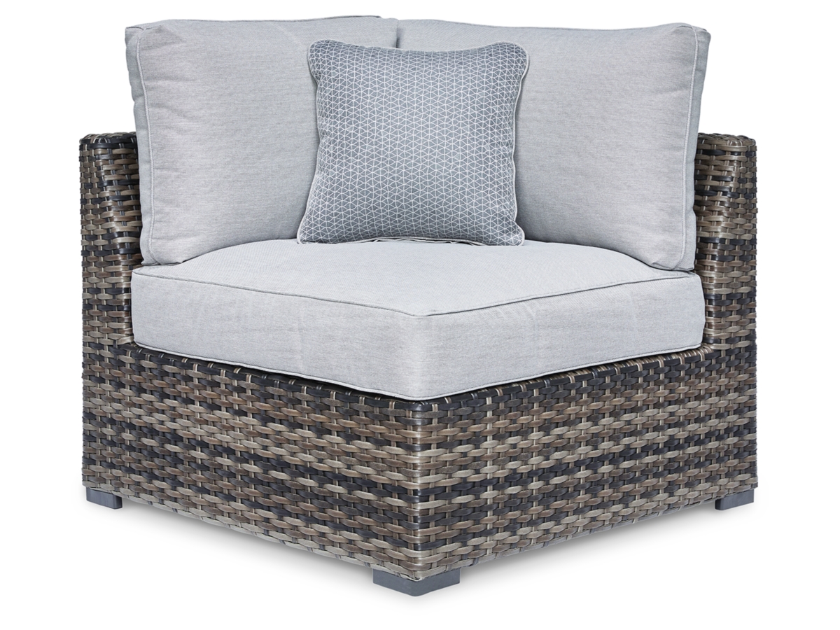 Harbor Court Outdoor Corner Chair with Cushion (set of 2) - Gray
