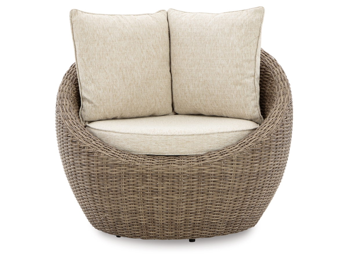 Danson Outdoor Swivel Lounge Chair w/Cushion (set of 2) - Beige Danson Outdoor Swivel Lounge Chair w/Cushion (set of 2) - Beige