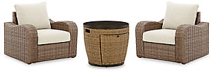 Malayah Fire Pit Table and 2 Chairs, , large