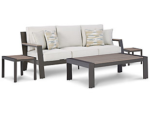 Tropicava Outdoor Sofa with Coffee Table and 2 End Tables, , large