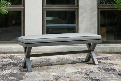 P518-600 Elite Park Outdoor Bench, Gray sku P518-600