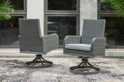 Elite Park Outdoor Swivel Chair (Set of 2), Gray