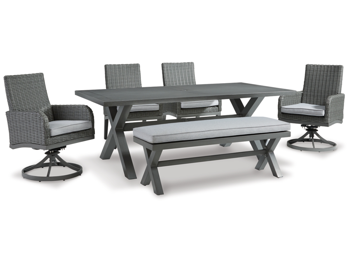 Elite Park Outdoor Rectangle Dining Table - Gray Elite Park Outdoor Rectangle Dining Table - Gray