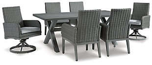 Elite Park Outdoor Dining Table and 6 Chairs, , large