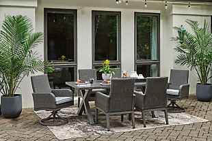 Elite Park Outdoor Dining Table and 6 Chairs, , rollover
