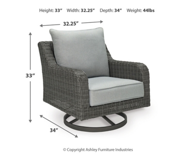 Elite Park Outdoor Swivel Lounge with Cushion Dimensions
