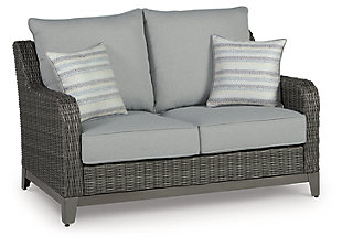 Elite Park Outdoor Loveseat with Cushion, , large