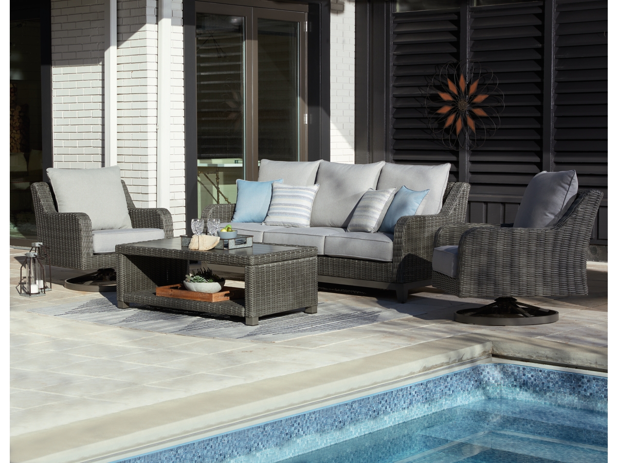 Elite Park 6 Piece Outdoor Seating - Gray Elite Park 6 Piece Outdoor Seating - Gray